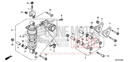 REAR CUSHION VFR1200XJ de 2018
